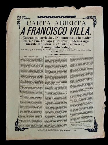 Carta abierta francisco - abierta, a